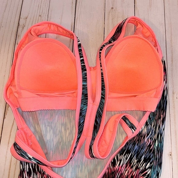 Pink Blue Aqua Racer Back One  Swim Women’s Small SUMMER SALE $10 - Picture 6 of 6